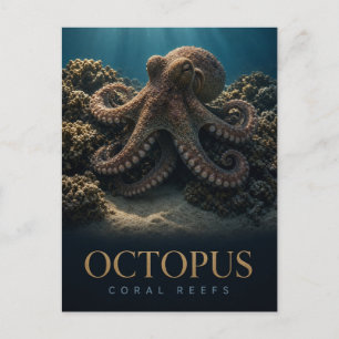 Octopus Coral Reefs Wildlife ANIMAL Postcard