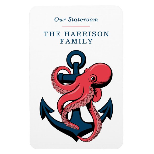 Octopus Cruise Ship Stateroom Magnet (Vertical)