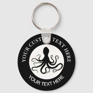 Octopus Custom Logo Keychain