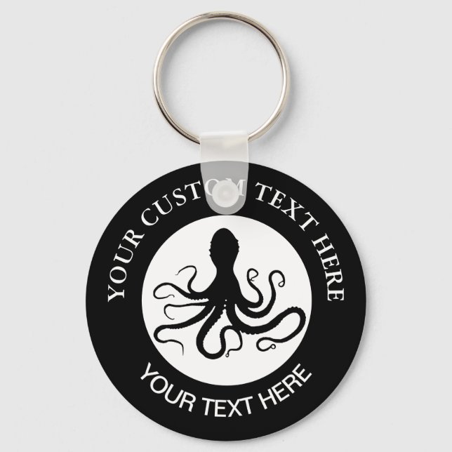 Octopus Custom Logo Keychain (Front)