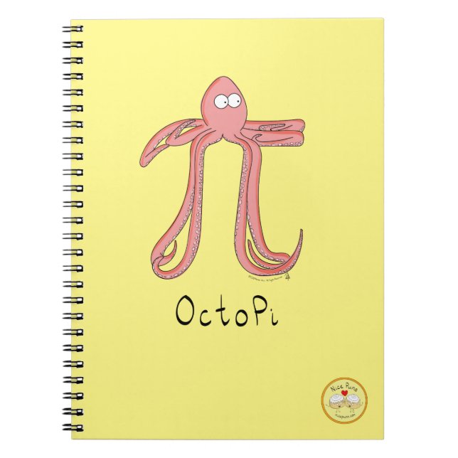Octopus Cute Math Pi Day Notebook (Front)