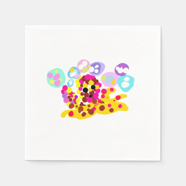 Octopus cute napkin (Front)