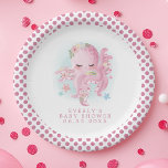 Octopus Cute Pink Watercolor Girl Baby Shower Paper Plate<br><div class="desc">Octopus Cute Pink Watercolor Girl Baby Shower Paper Plate</div>