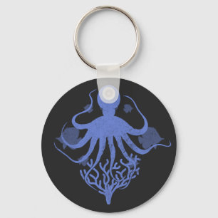 Octopus (dark background) keychain