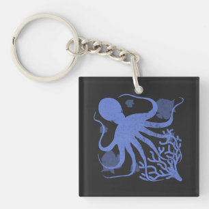 Octopus (dark background) keychain