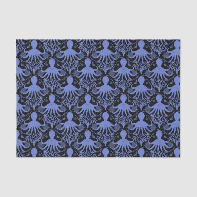 Octopus (dark background) tissue paper (Front)