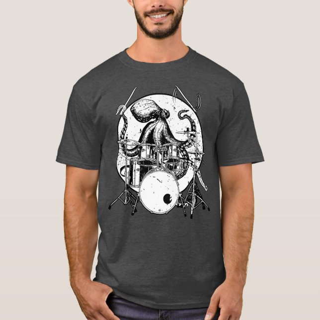 Octopus Drum Gift Drummer Present Premium T-Shirt (Front)