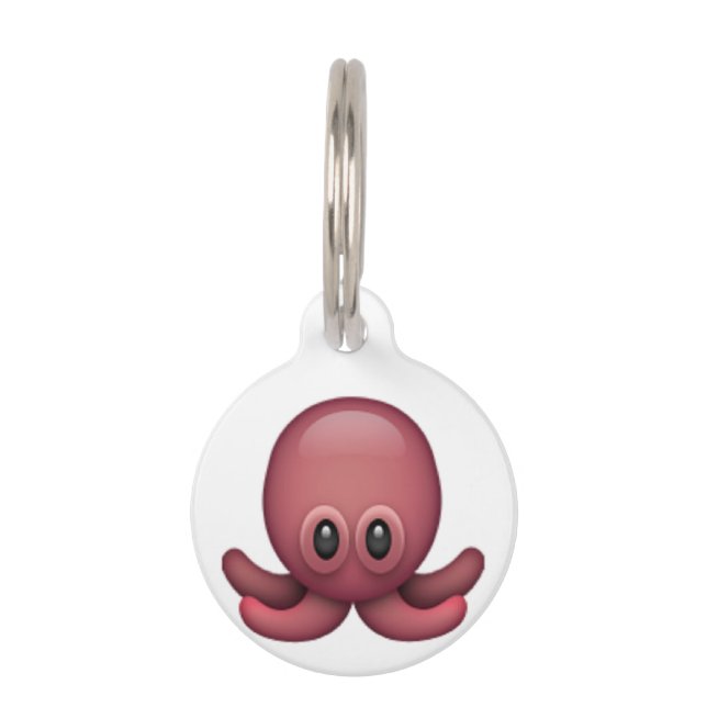 Octopus - Emoji Pet Tag (Back)