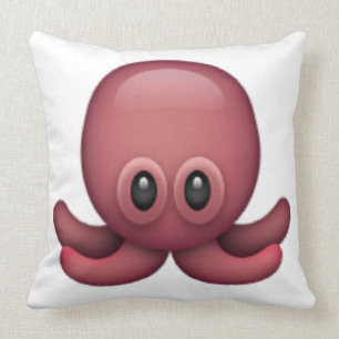 Octopus - Emoji Throw Pillow