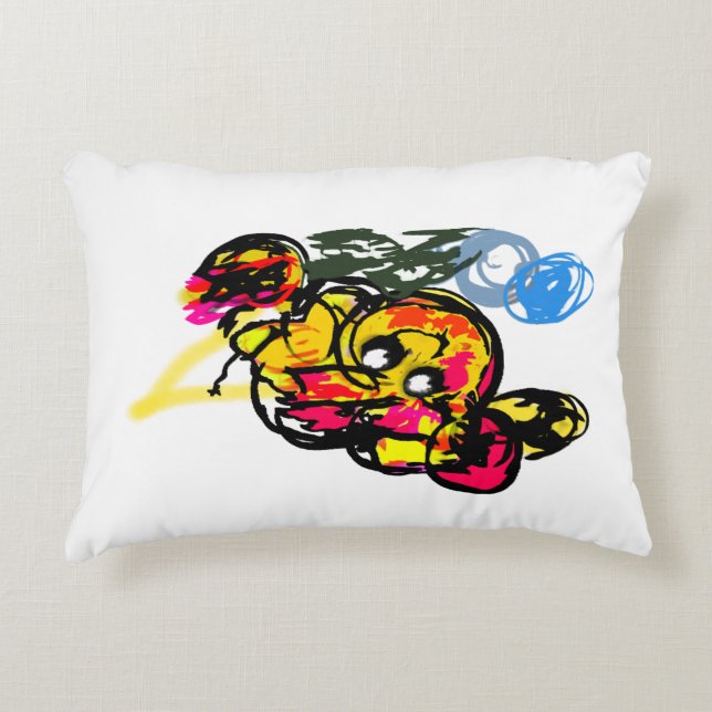 Octopus fun accent pillow (Front)