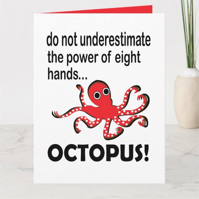 Octopus Funny  Card (Front)