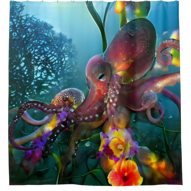 Octopus Garden Colourful Tropical Blue Undersea (Front)