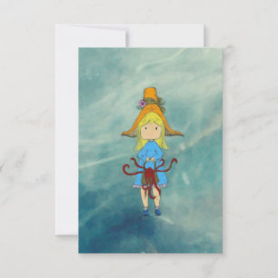 Octopus Girl Card