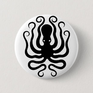 Octopus, Greek relief design 2 Inch Round Button