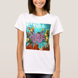 Octopus Handbell Ringer In The Sea T-Shirt