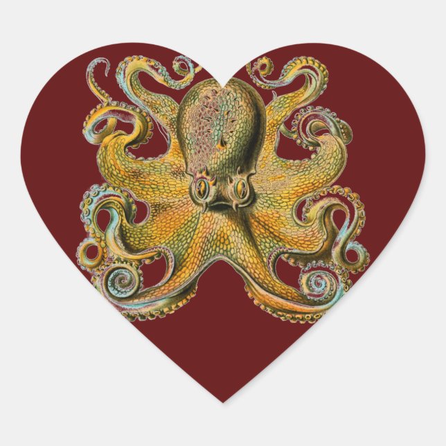 Octopus Heart Sticker (Front)