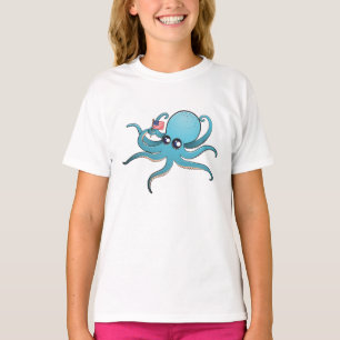 Octopus Holding The American Flag T-Shirt