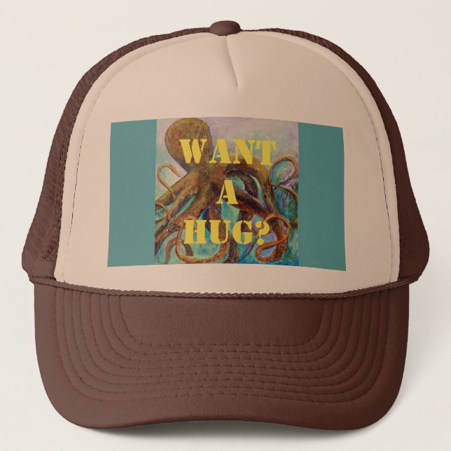 Octopus Hug Trucker Hat (Front)