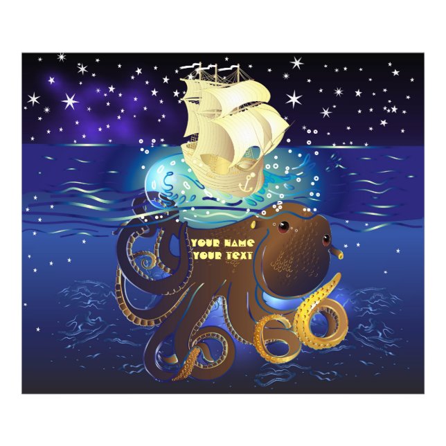 Octopus Huge and Caravella Photo Print (Front)
