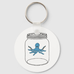 Octopus in a Jar Keychain