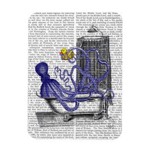 Octopus in Bath 2 Magnet