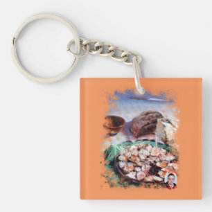 Octopus in Galician/Polbo á feira/Galician octopus Keychain