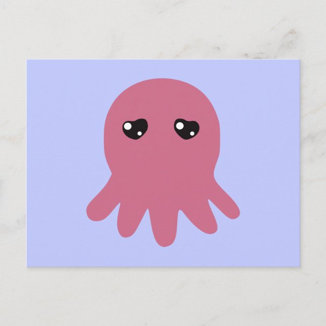 Octopus in Love Postcard (Front)