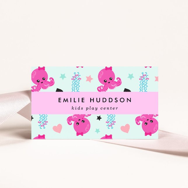 Octopus, Jellyfish, Play Centre, Activity Centre Business Card (Creator Uploaded)