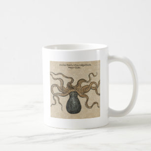 Octopus Kraken Antique Coastal Marine Wildlife Coffee Mug