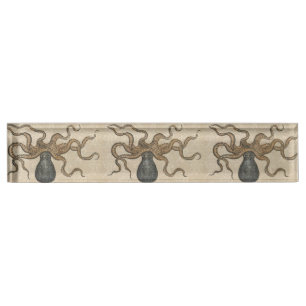 Octopus Kraken Antique Coastal Marine Wildlife Nameplate