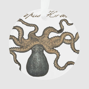 Octopus Kraken Illustration Vintage