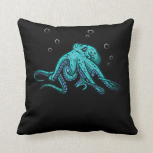 Octopus Kraken Sea Animal Throw Pillow