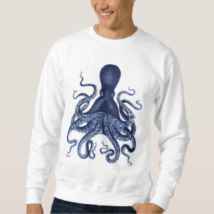 Octopus, Kraken, vintage, engraving , nautical, ma Sweatshirt