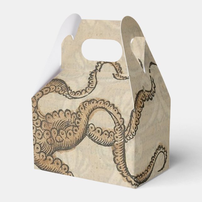 Octopus Kraken Vintage Illustration Favor Box (Front Side)
