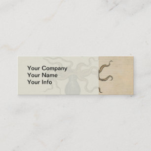 Octopus Kraken Vintage Illustration Mini Business Card