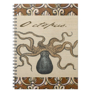 Octopus Kraken Vintage Illustration Notebook