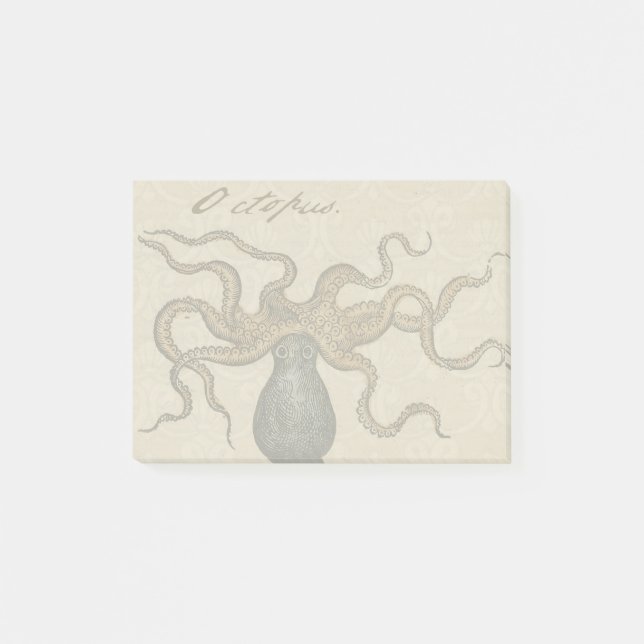 Octopus Kraken Vintage Illustration Post-it Notes (Front)