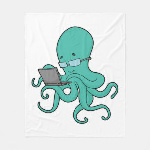 Octopus Laptop Fleece Blanket