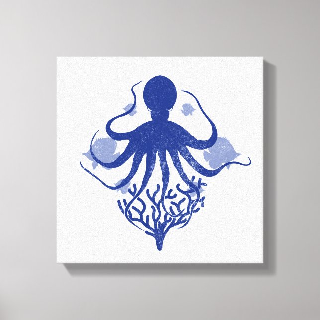 Octopus (light background) canvas print (Front)
