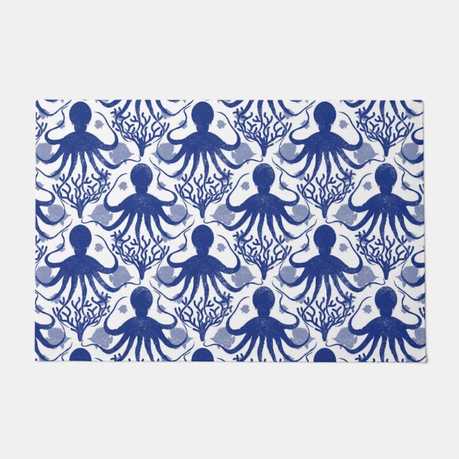 Octopus (light background) doormat (Front)
