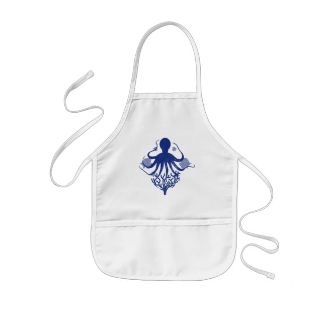 Octopus (light background) kids apron (Front)