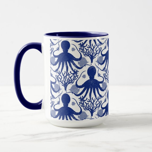 Octopus (light background) mug (Left)