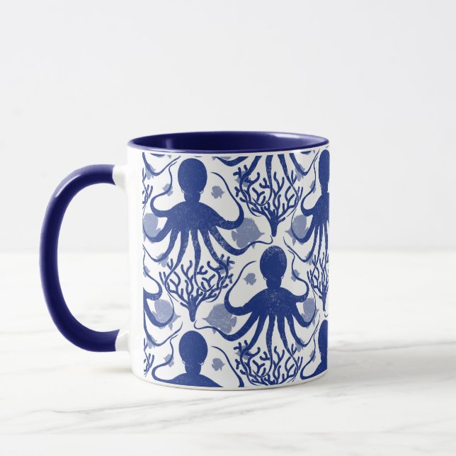 Octopus (light background) mug (Left)