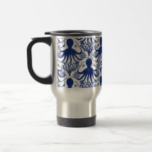Octopus (light background) travel mug