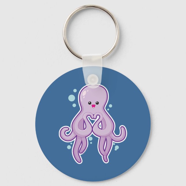 Octopus Loves You Keychain (Front)