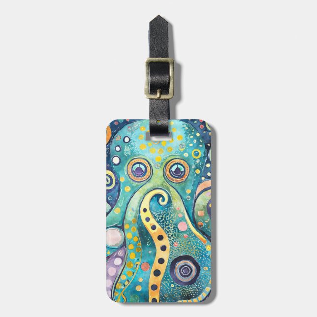 Octopus Luggage Tag (Front Vertical)