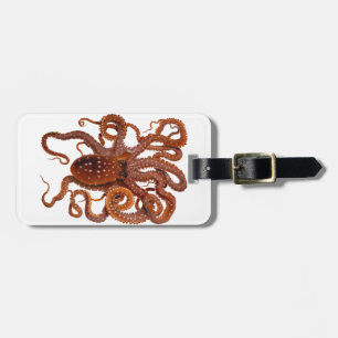 Octopus Macropus Atlantic White Spotted Octopus Luggage Tag