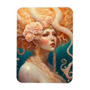 Octopus Mermaid Fantasy Art Magnet