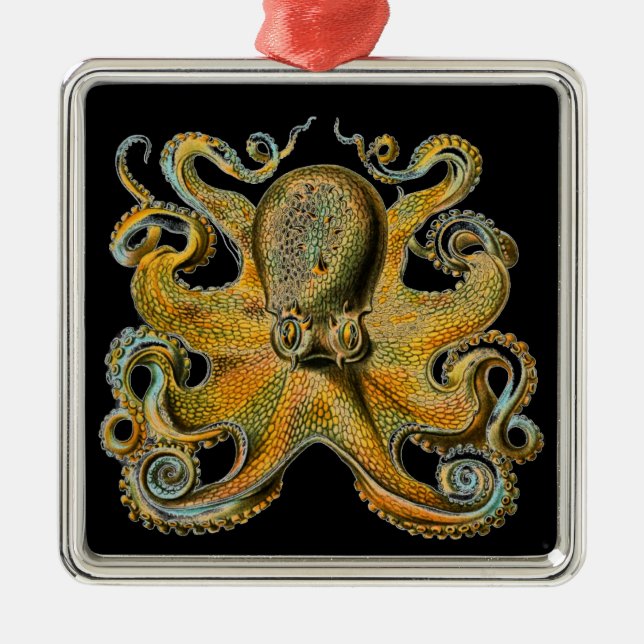 Octopus Metal Ornament (Front)