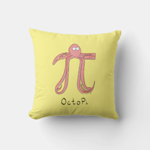 Octopus mignon Math Pi Day Coussin